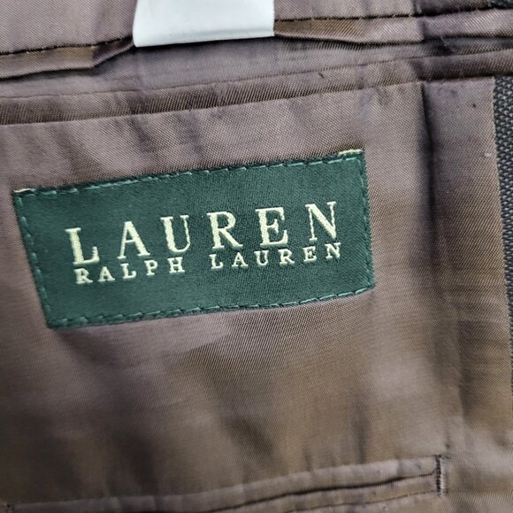 Lauren Ralph Lauren Wool Blazer‎ Single Breasted Mens Size 46R Black Notch Lapel - Picture 5 of 10